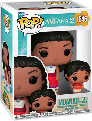 Pop Disney Moana 2 3.75 Inch Action Figure - Moana & Little Sis Simea #1546