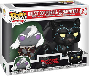 Pop Games Dungeon's and Dragons 3.75 Inch Action Figure 2-Pack - Drizzt Do'Urden & Guenhwyvar