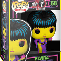 Pop Icons Elvira 3.75 Inch Action Figure Exclusive - Black Light Elvira #68