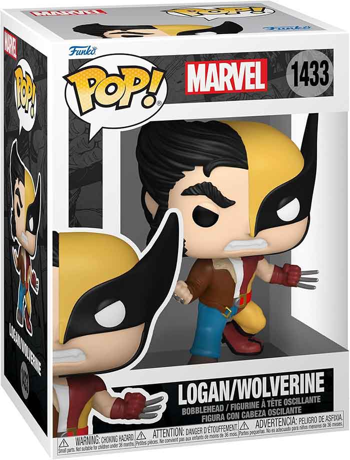 Pop Marvel Marvel Split 3.75 Inch Action Figure - Wolverine/Logan #1433