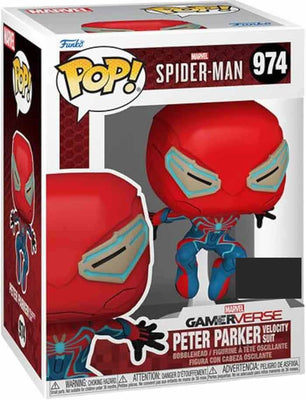 Pop Marvel Spider-Man 3.75 Inch Action Figure Gamerverse Exclusive - Peter Parker Velocity Suit #974