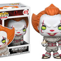 Pop Movies 3.75 Inch Action Figure IT - Pennywise with Boat #472