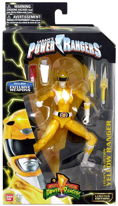 Power Rangers Legacy Collection 6 Inch Action Figure Exclusive - Yellow Ranger Metallic