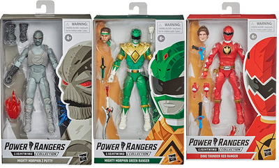 Power Rangers 6 Inch Action Figure Lightning Collection Wave 7 - Set of 3 (Z Putty - Red Ranger - Green Ranger)