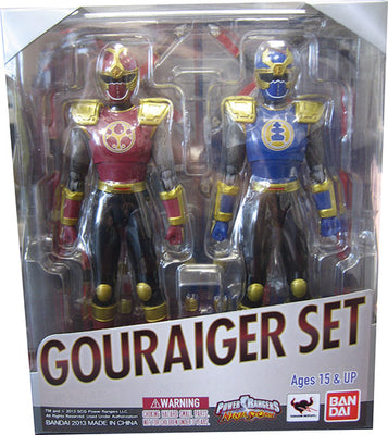 Power Rangers Ninja Storm 5 Inch Action Figure S.H.Figuarts Series - Crimson Thunder Ranger and Navy Thunder Ranger