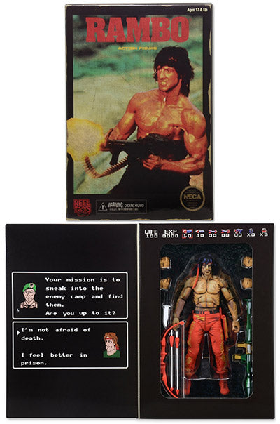 Rambo First Blood Part II 7 Inch Action Figure Classic Video Game Series - NES 8-Bit Rambo (Shelf Wear Packaging)