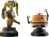 Star Wars Rebels 5 Inch Bust Statue Mini Bust Set - Hera & Chopper