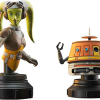 Star Wars Rebels 5 Inch Bust Statue Mini Bust Set - Hera & Chopper