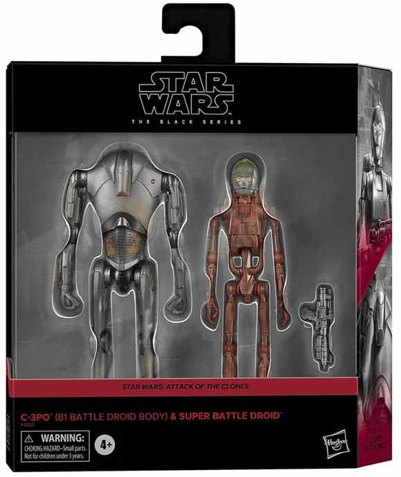 Star Wars The Black Series 6 Inch Action Figure Deluxe 2-pack - C-3PO (B1 Battle Droid Body) & Super Battle Droid