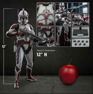 Star Wars The Clone Wars 12 Inch Action Figure 1/6 Scale - Clone Commander Fox Hot Toys 912313