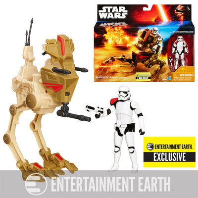 Star Wars The Force Awakens 3.75 Inch Vehicle Figure - Desert Assault Walker with First order Stormtrooper Officer