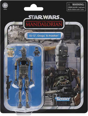 Star Wars The Vintage Collection 3.75 Inch Action Figure Deluxe - IG-12, Grogu & Anzellan