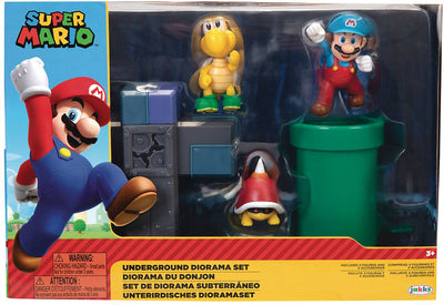 Super Mario World Of Nintendo 2.5 Inch Action Figure Diorama Set - Underground Set