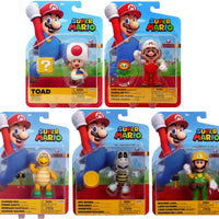 Super Mario World Of Nintendo 4 Inch Action Figure Wave 32 - Set of 5