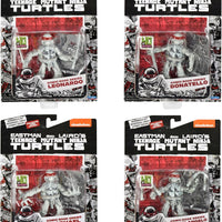 Teenage Mutant Ninja Turtles 4 Inch Action Figure 4-Pack Box Set - Ninja Turtles Black and White Comic Book Figures