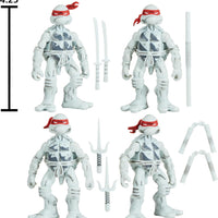 Teenage Mutant Ninja Turtles 4 Inch Action Figure 4-Pack Box Set - Ninja Turtles Black and White Comic Book Figures