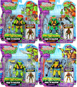 Teenage Mutant Ninja Turtles 4.5 Inch Action Figure Mix N Match Wave 2 - Set of 4 (Leo - Donatello - Mikey - Raphael)