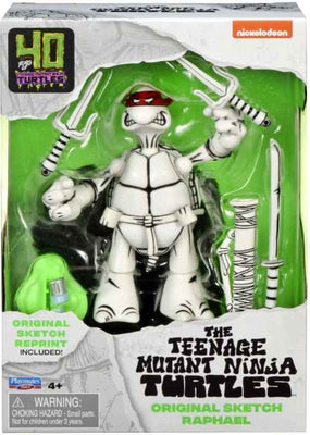 Teenage Mutant Ninja Turtles 4.5 Inch Action Figure Original Sketch - Raphael Black & White