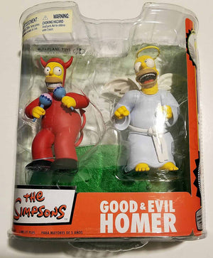 The Simpsons 4 Inch Static Figure - Good & Evil Homer