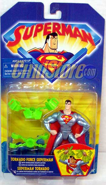 TORNADO FORCE SUPERMAN Animated Series DC Comics Action Toy Figure