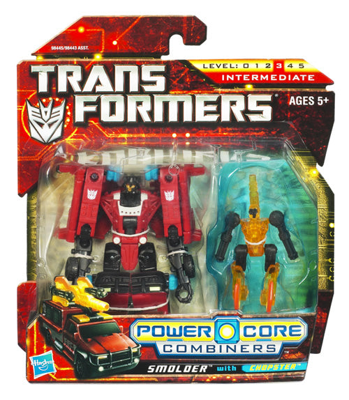 Transformers 6 Inch Action Figure Combiner 2-Pack Wave 1 - Smolder with Chopster (Firetruck)