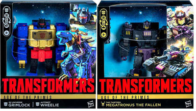 Transformers Age Of The Primes 8 Inch Action Figure Leader Class (2025 Wave 1) - Set of 2 (Megatronus - Grimlock)