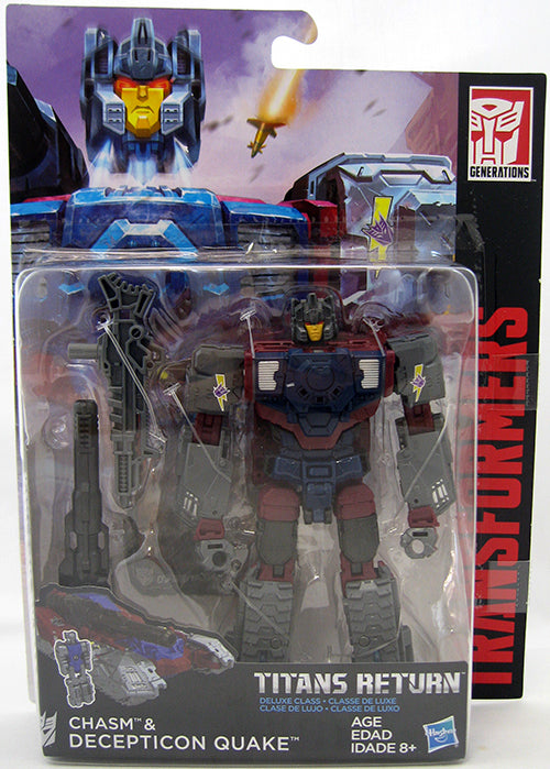 Transformers Generations Titans Return 6 Inch Action Figure Deluxe Class (2017 Wave 2) - Quake & Chasm