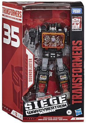 Transformers War For Cybertron Siege 35th Anniversary 7 Inch Figure Voyager Class - Soundblaster WFC-S63 Exclusive