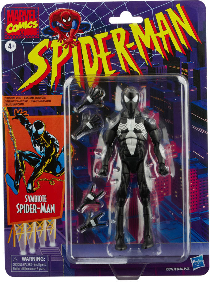 Marvel Legends Retro 6 Inch Action Figure Spider-Man Wave 2 - Symbiote  Spider-Man