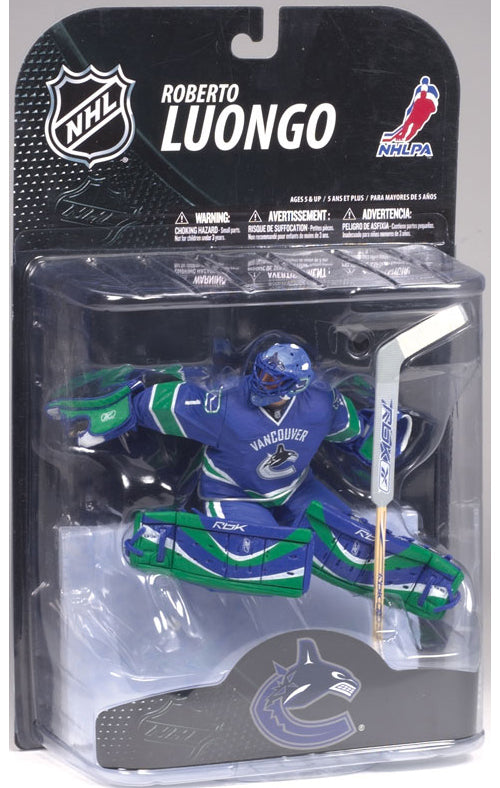 NHL Hockey Canucks 6 Inch Static Figure Sportspicks - Roberto Luongo Blue Jersey