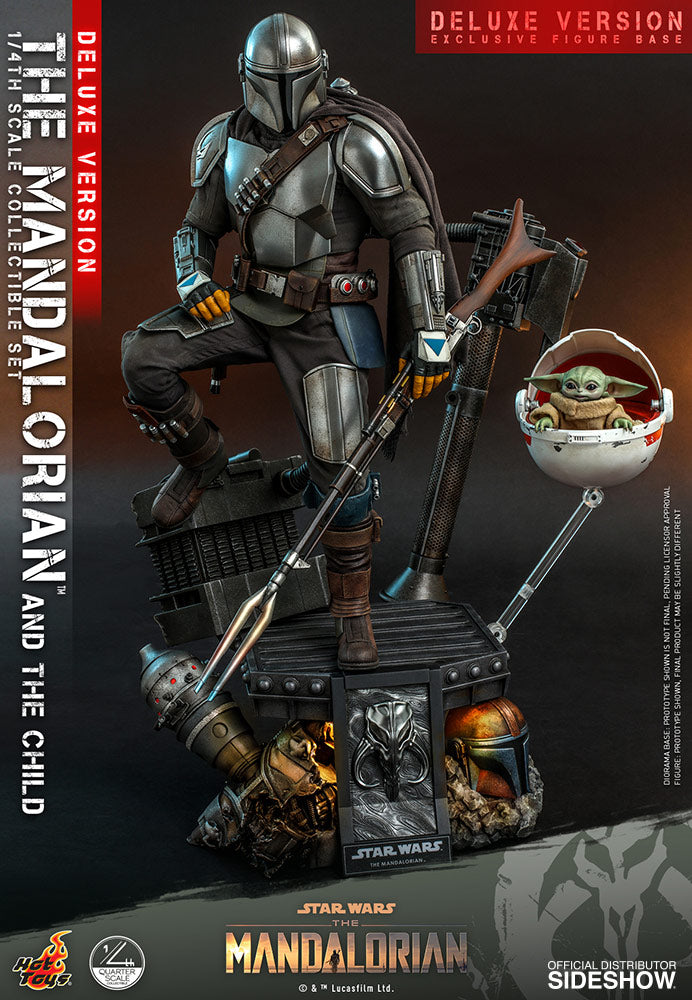 Star Wars The Mandalorian 18 Inch Action Figure 1 4 Scale Deluxe The Mandalorian and The Child Deluxe Hot Toys 907266